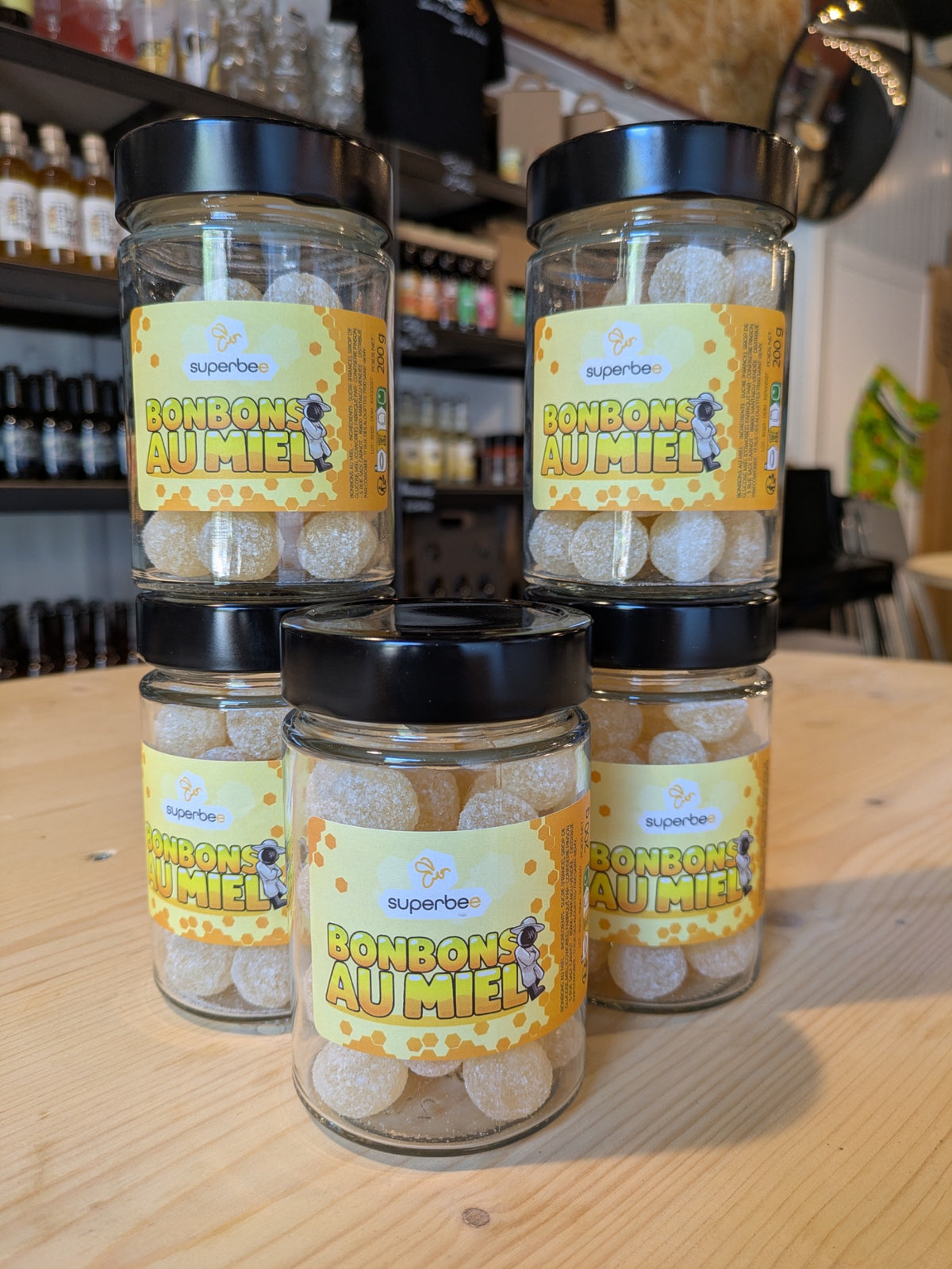 Bonbons Superbee — boules fourrées au miel bourguignon